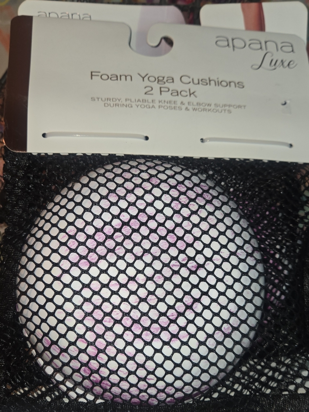 Foam Yoga Cushions - Pink & White (2 Pack)